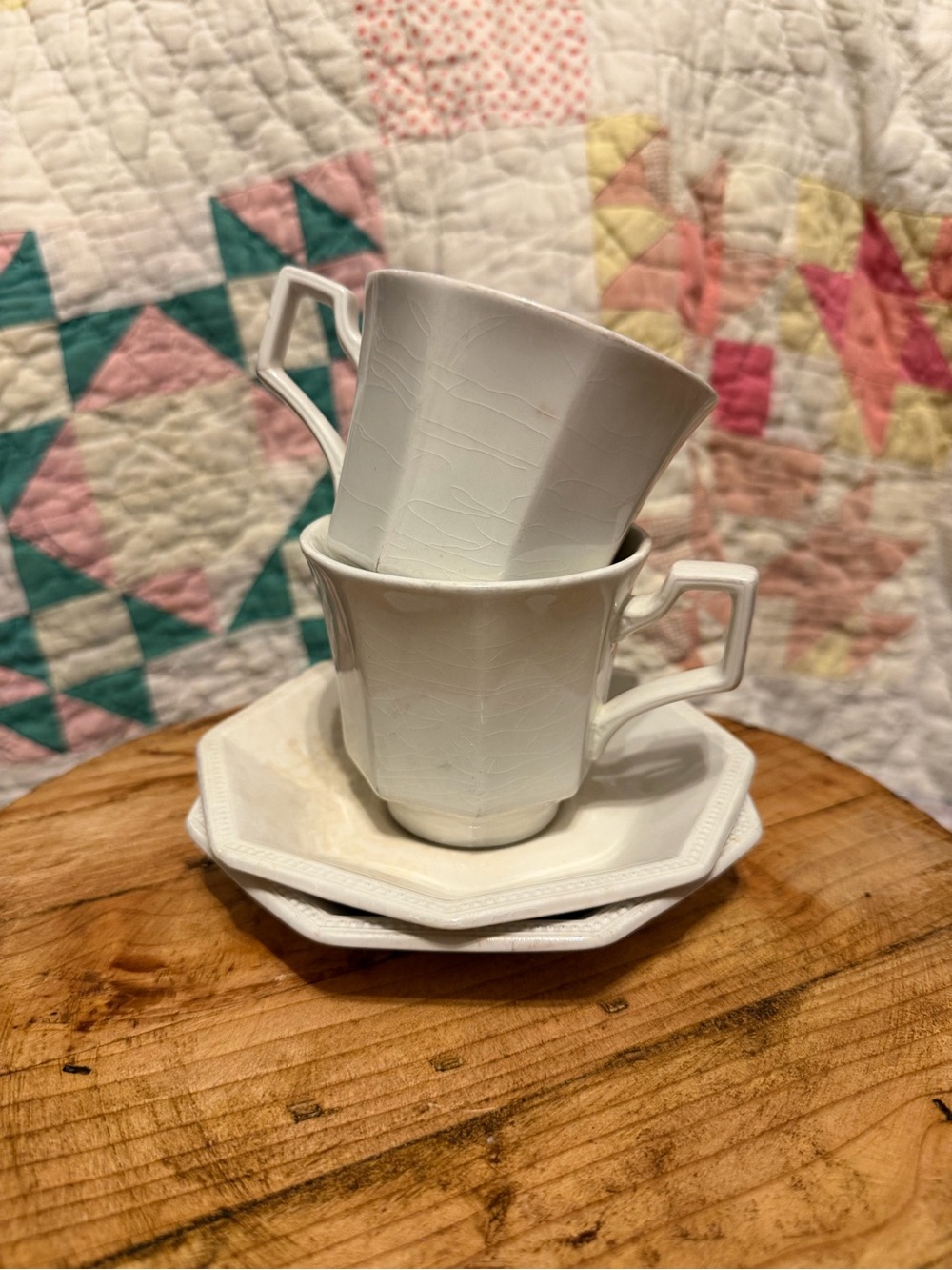 Johnson Bros Ironstone tea cups and saucers